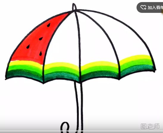伞的简笔画怎么画
