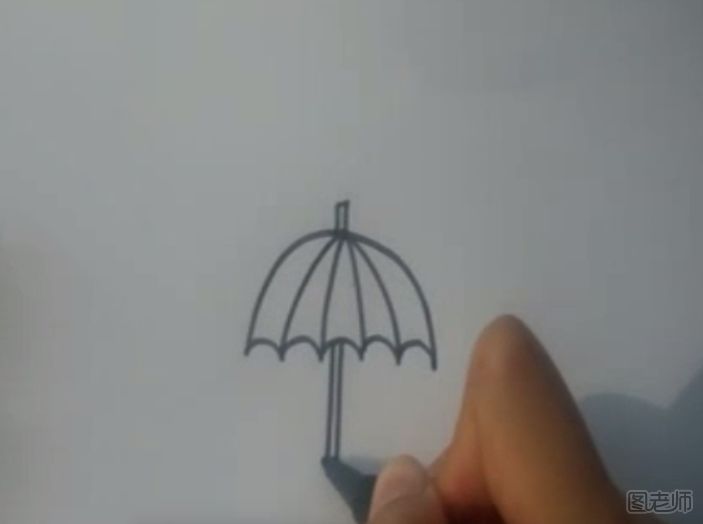 雨伞的简笔画怎么画？