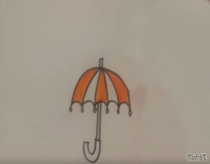 雨伞的简笔画怎么画？