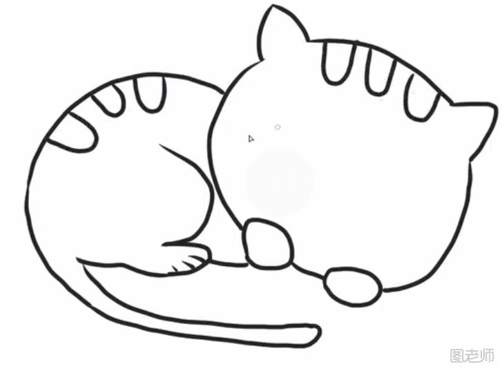 睡觉的小花猫简笔画怎么制作