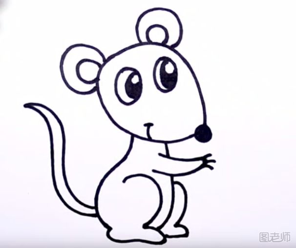 老鼠简笔画怎么画？