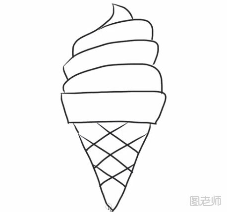 冰淇淋简笔画步骤教程