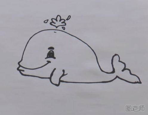 鲸鱼简笔画怎么画？