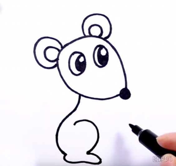 老鼠简笔画怎么画？
