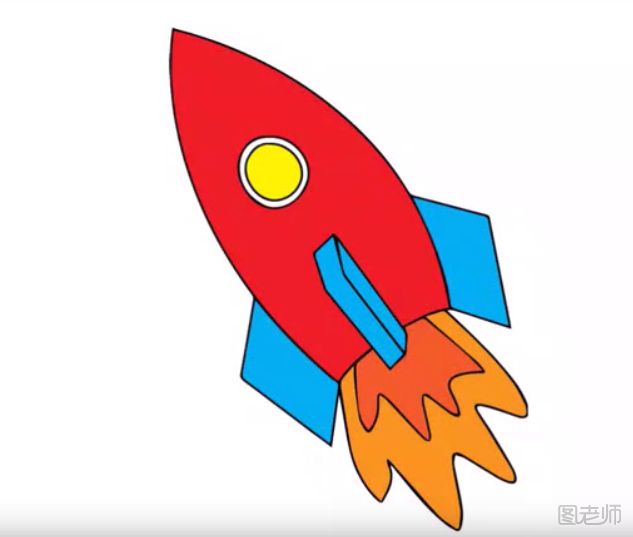 火箭简笔画怎么画？