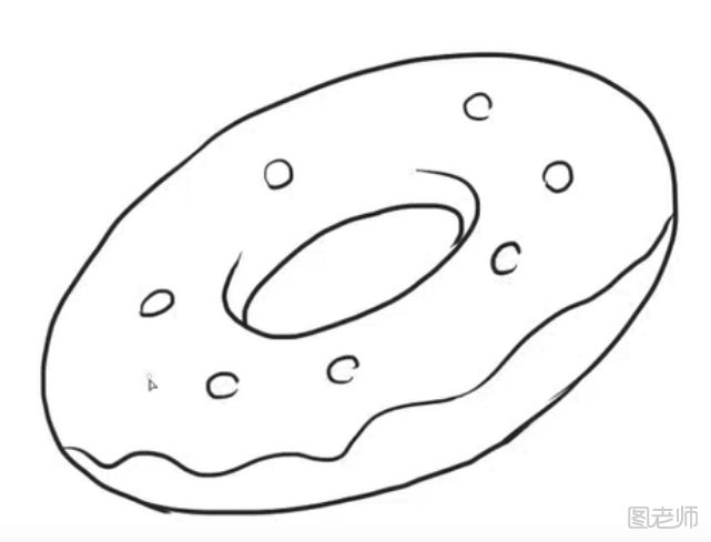 怎样画甜甜圈简笔画    甜甜圈简笔画教程