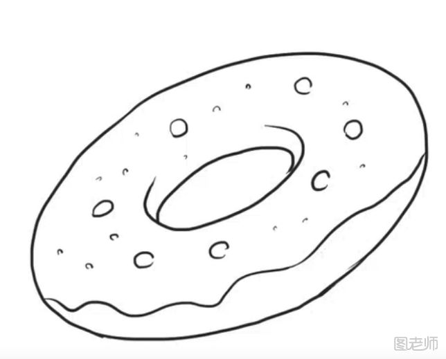 怎样画甜甜圈简笔画    甜甜圈简笔画教程