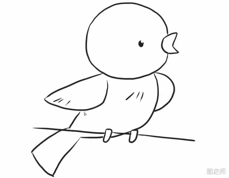 黄鹂鸟简笔画教程