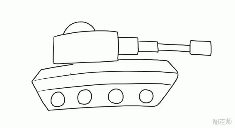 【图】坦克简笔画怎么画,坦克简笔画如何制作