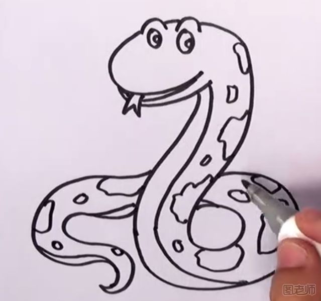 蛇的简笔画图解步骤