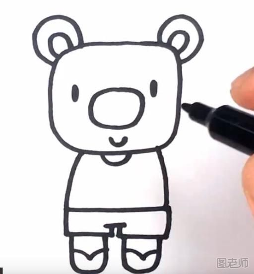 小熊简笔画怎么画