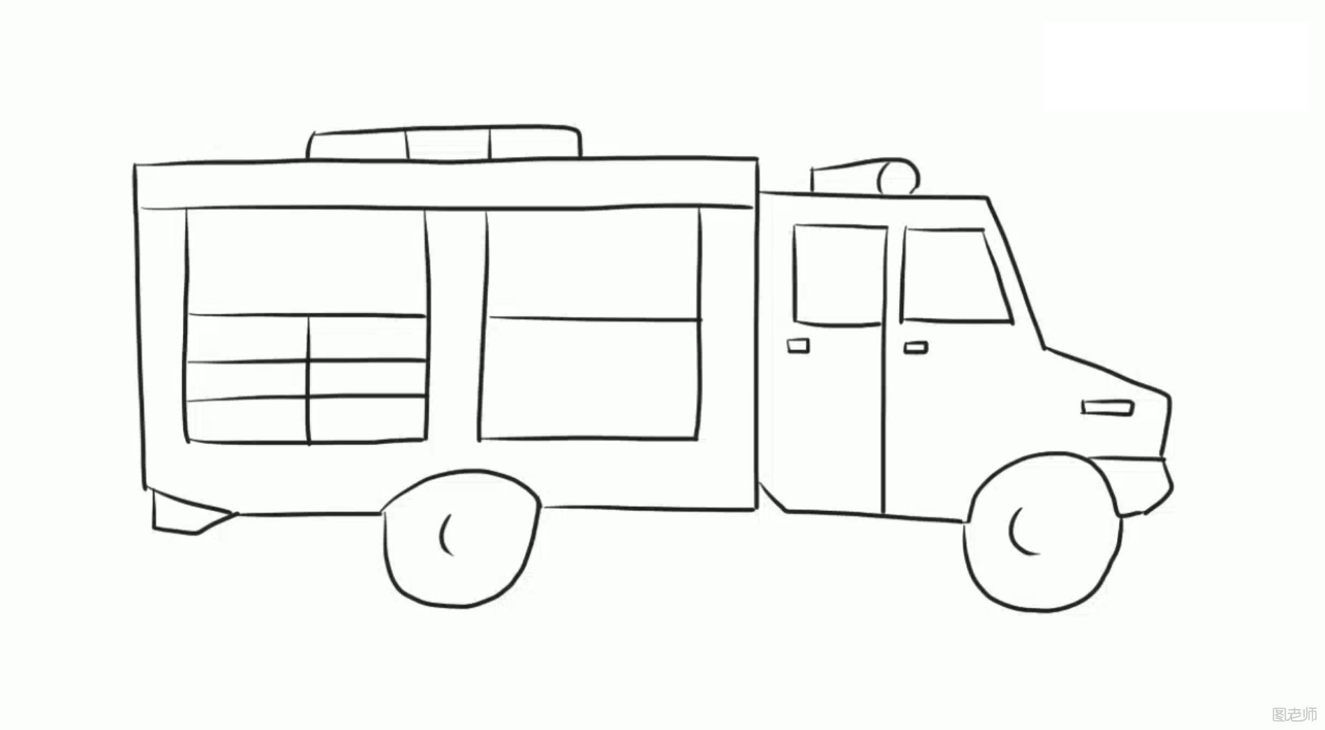 【图】消防车简笔画怎么画,消防车简笔画如何