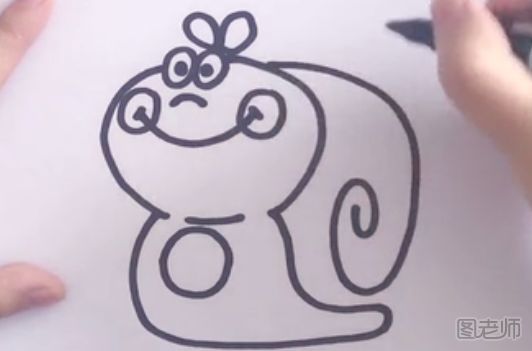 怎么画蜗牛简笔画