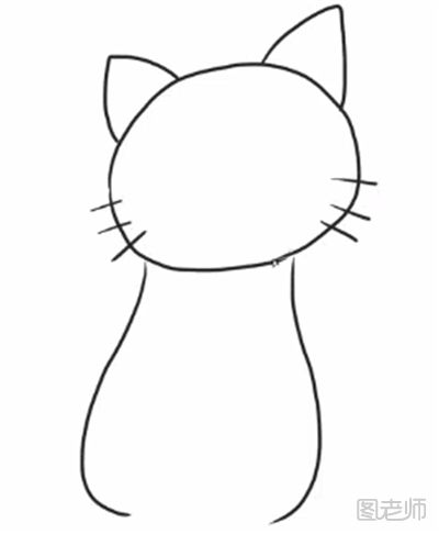 可爱小猫简笔画步骤教程