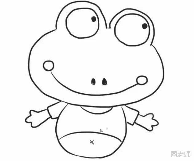 怎么画一只可爱的小青蛙