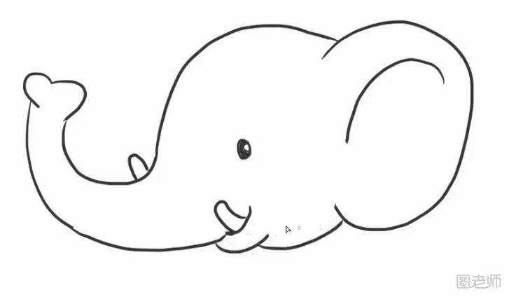 怎么画一只可爱的大象