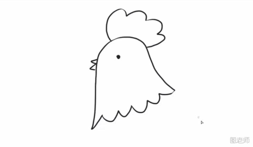 怎么画一只简单的大公鸡