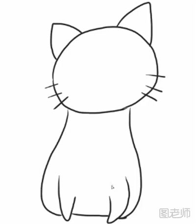可爱小猫简笔画步骤教程