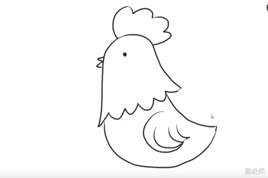 怎么画一只简单的大公鸡