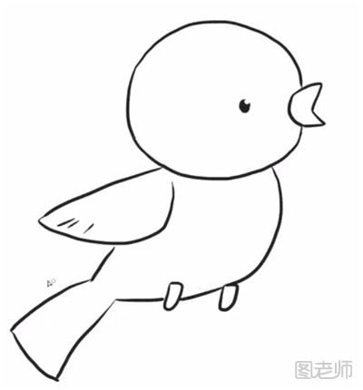 黄鹂鸟简笔画教程    怎样画黄鹂鸟简笔画6.png