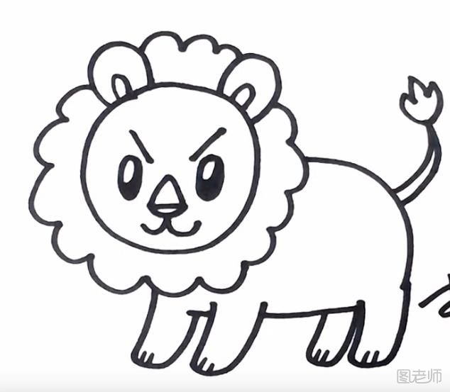 可爱小狮子的简笔画图解教程