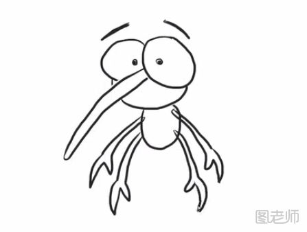 蚊子的简笔画图解步骤