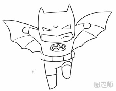 蝙蝠侠简笔画步骤教程