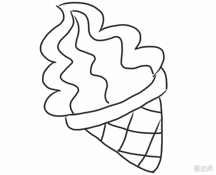 冰淇淋简笔画教程