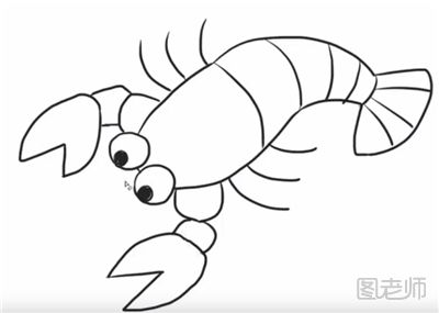 【图】小龙虾简笔画教程 怎样画小龙虾简笔画