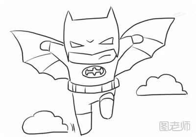 蝙蝠侠简笔画步骤教程