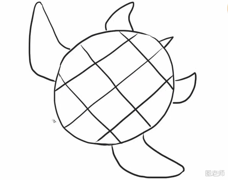 海龟的简笔画教程