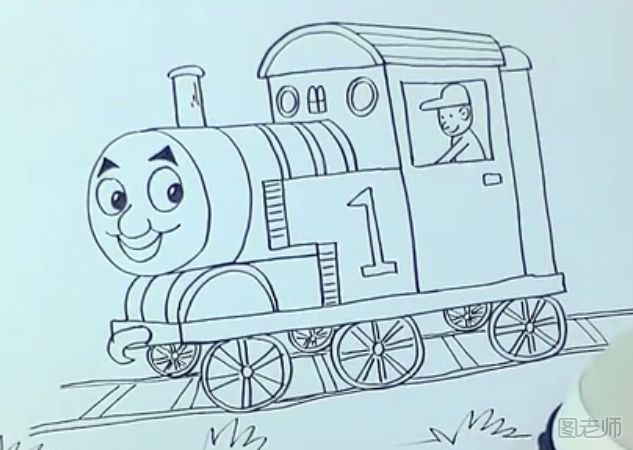 【图】托马斯小火车简笔画教程,托马斯小火车