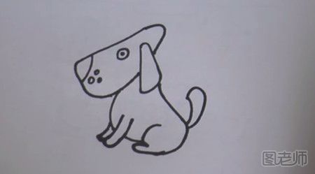 可爱小狗的简笔画教程