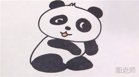大熊猫简笔画图解教程