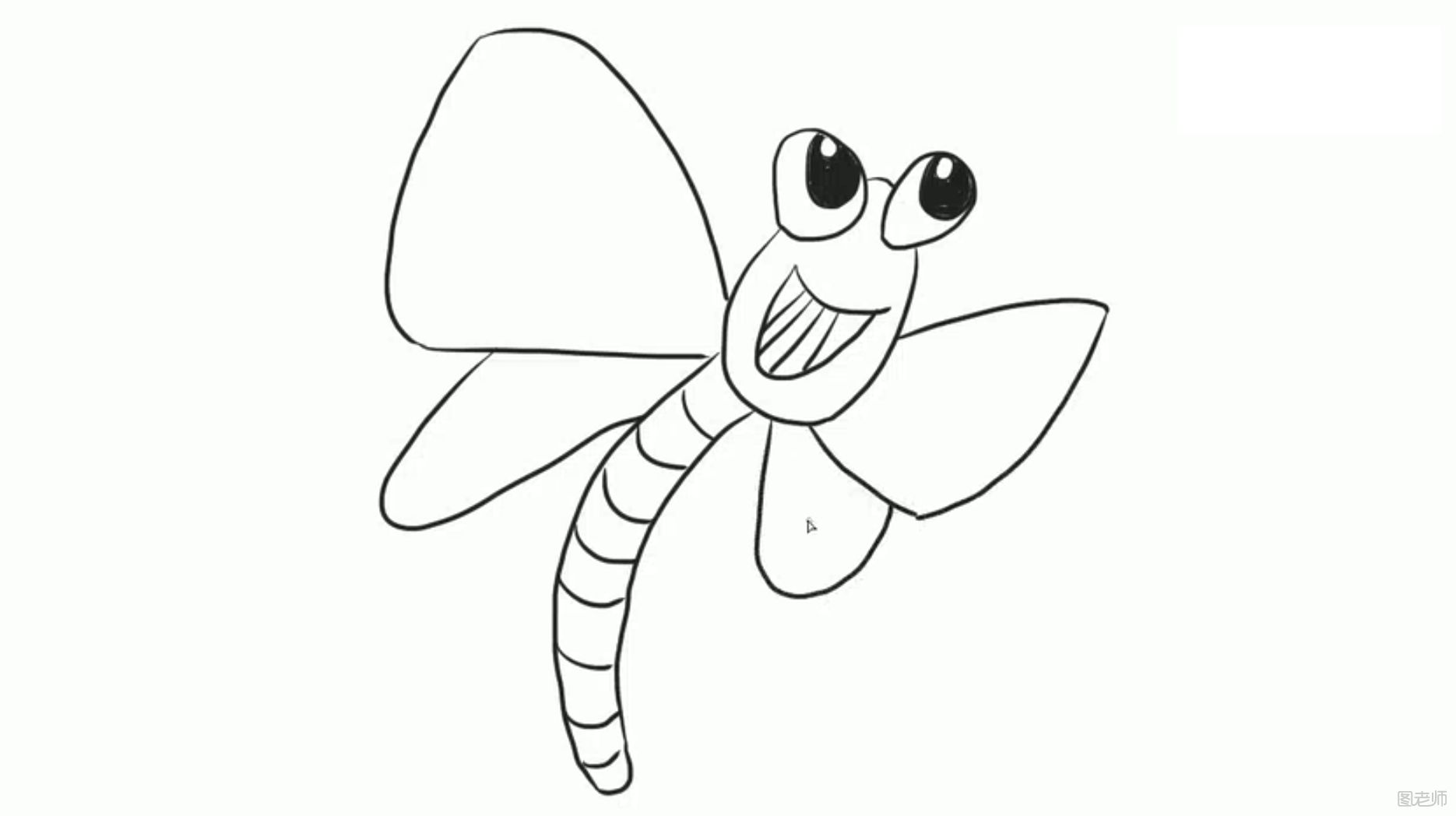 调皮的小蜻蜓简笔画如何制作
