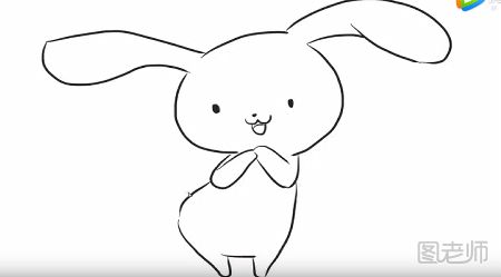 布偶兔子的简笔画教程