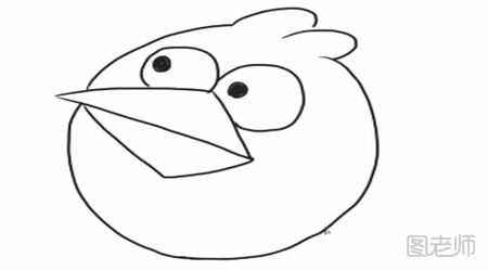 愤怒的小鸟简笔画怎么画