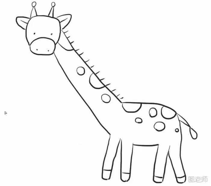 【图】怎么画一只呆萌长颈鹿简笔画,长颈鹿简