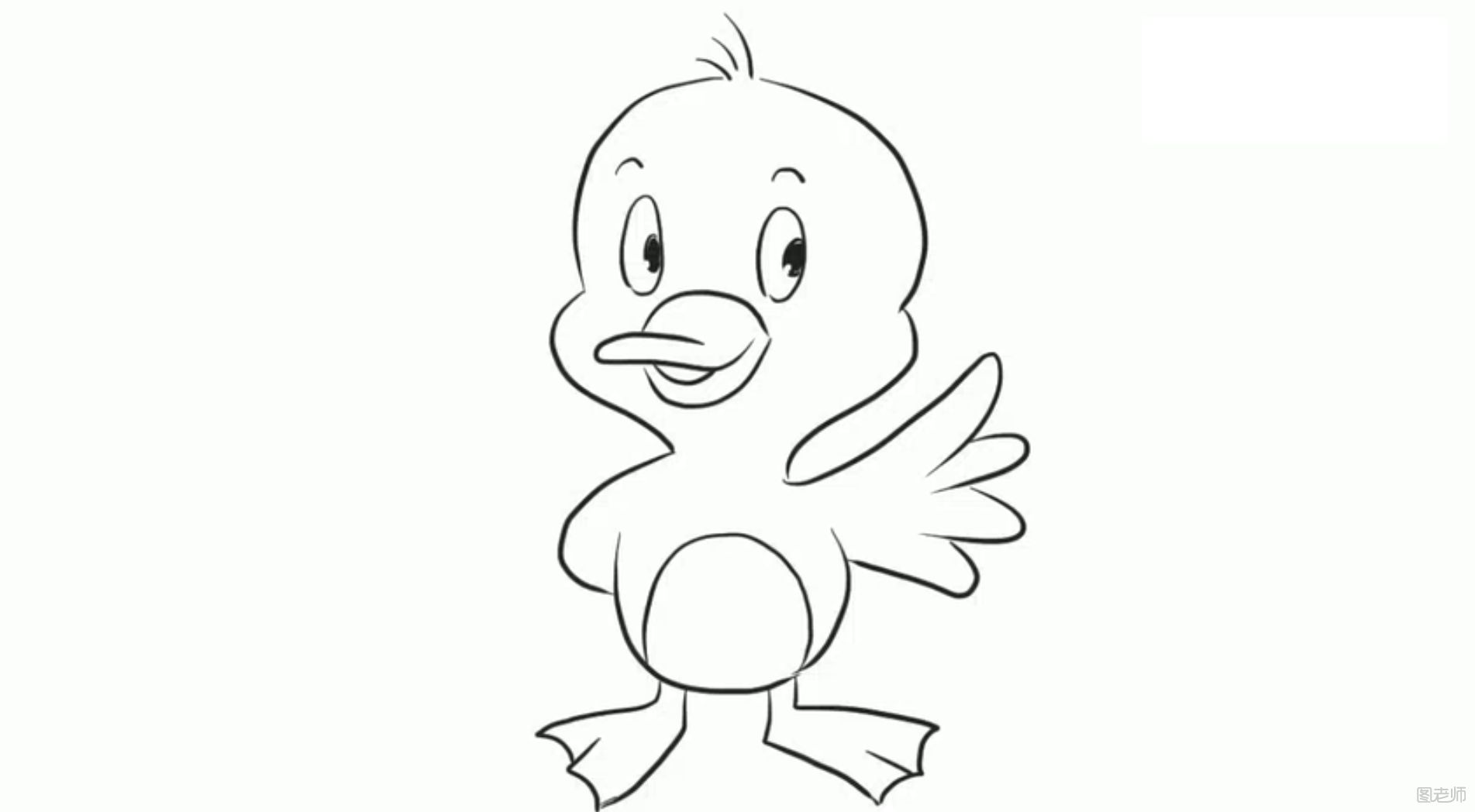 开心的小鸭子简笔画如何制作