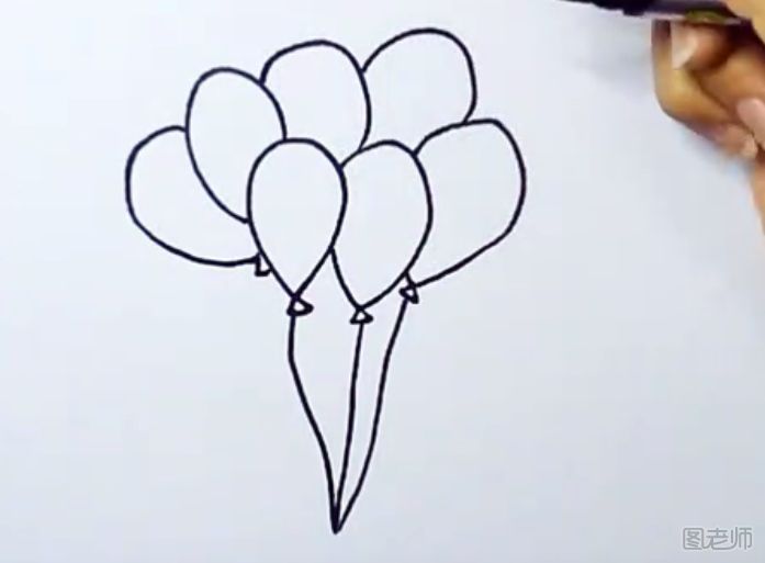 五彩缤纷的气球简笔画怎么制作