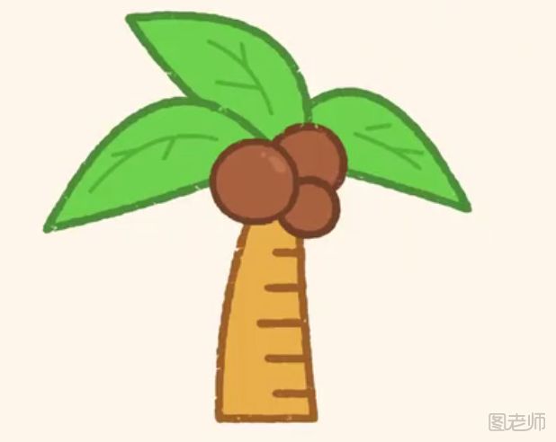 椰子树简笔画教程 椰子树简笔画怎么画好看