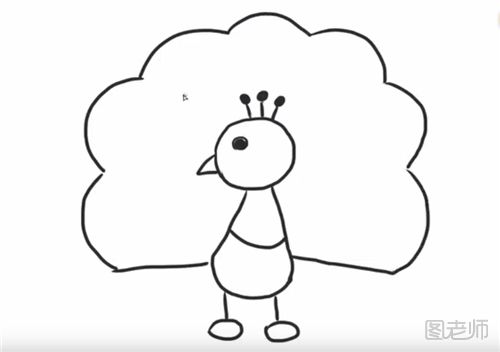 孔雀的简笔画教程  如何画一只孔雀