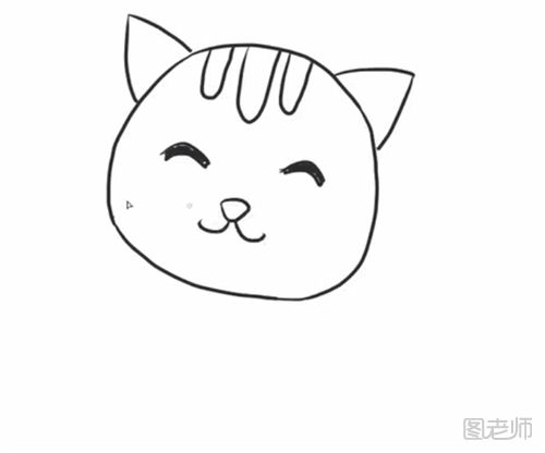 小猫咪的简笔画教程 如何画一只可爱的小猫咪