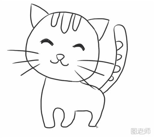 小猫咪的简笔画教程 如何画一只可爱的小猫咪