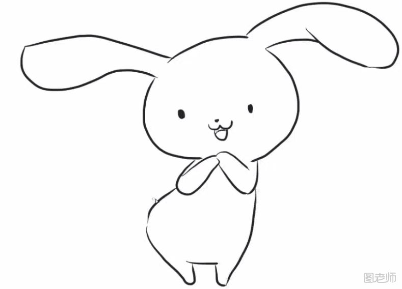 玩偶兔子简笔画教程