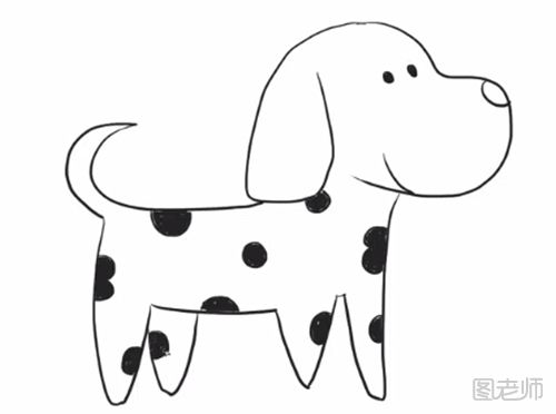 【图】斑点狗简笔画教程 斑点狗怎么画