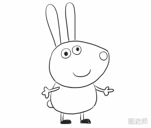卡通兔子的简笔画教程 怎么画一只卡通兔子