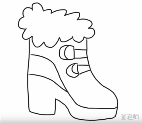 【图】冬季高跟靴的简笔画教程 如何画一双冬