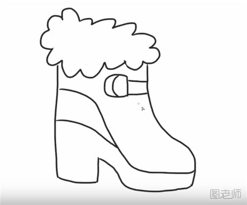 冬季高跟靴的简笔画教程 如何画一双冬季高跟靴