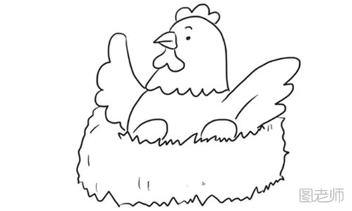 母鸡孵蛋的简笔画教程视频 怎么画母鸡的简笔画